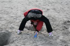 spelen op het strand